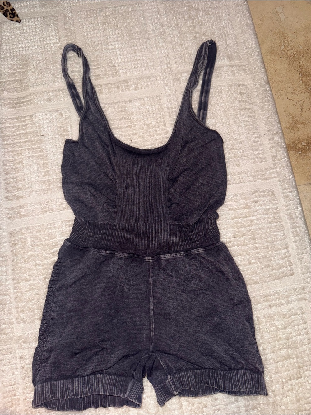 FP Movement by Free People Washed navy/black Sleeveless Knit Romper